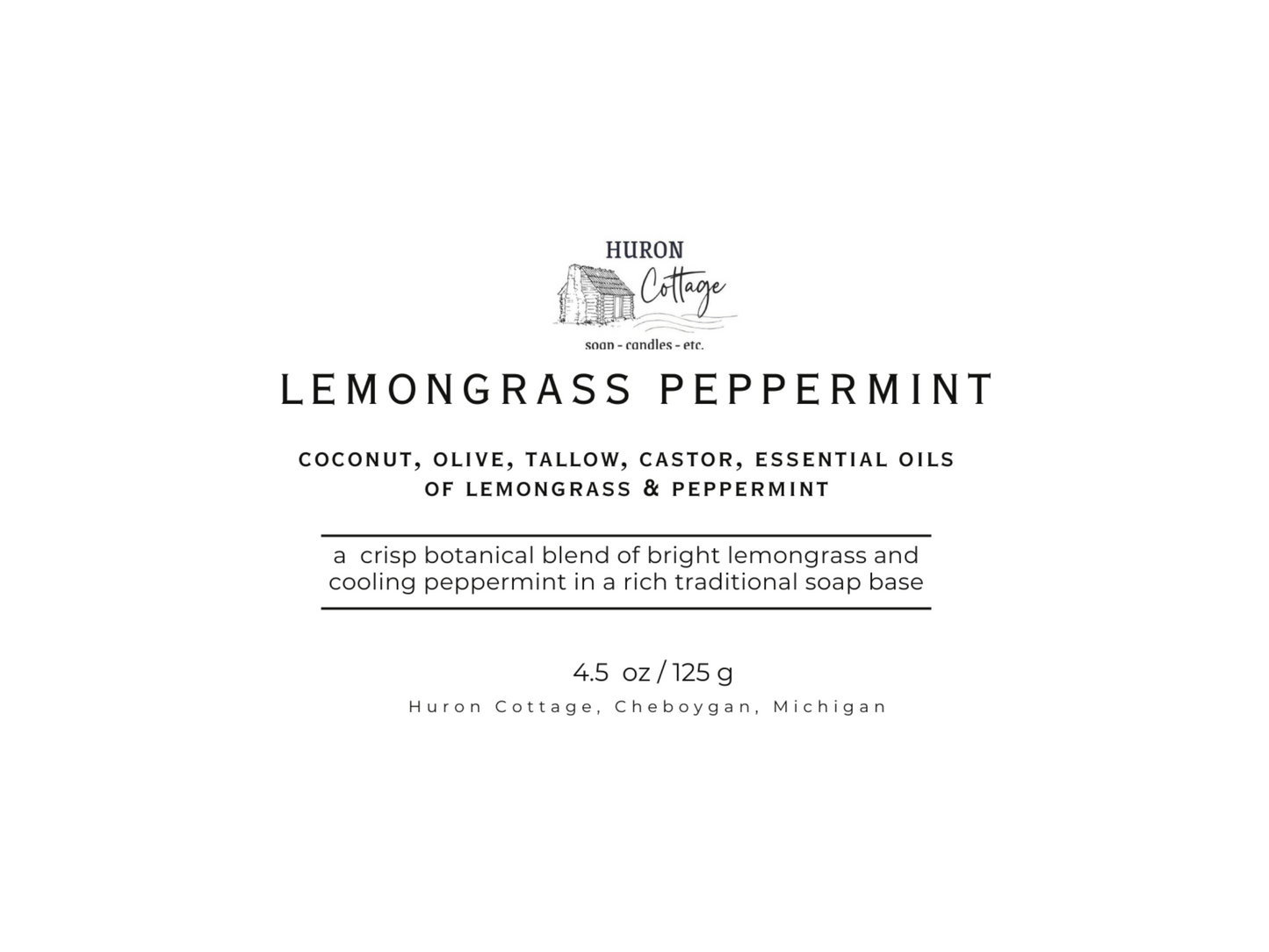 Lemongrass Peppermint Coconut & Tallow Bar